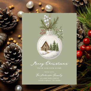 Neue Weihnachts-Heimpostkarten-Verzierungsszene Ankündigungspostkarte