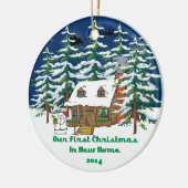 Neue Weihnachtskabine des Zuhause-2014 Keramikornament (Links)