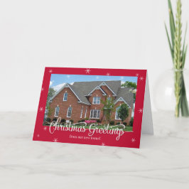 Neue Weihnachtskarte Zuhause Foto Feiertagskarte
