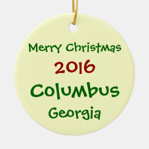 NEUE WEIHNACHTSverzierung 2016 COLUMBUS GEORGIA Keramik Ornament