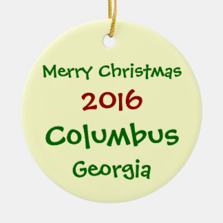 NEUE WEIHNACHTSverzierung 2016 COLUMBUS GEORGIA Keramik Ornament