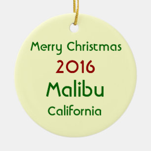 NEUE WEIHNACHTSverzierung 2016 MALIBUS KALIFORNIEN Keramikornament