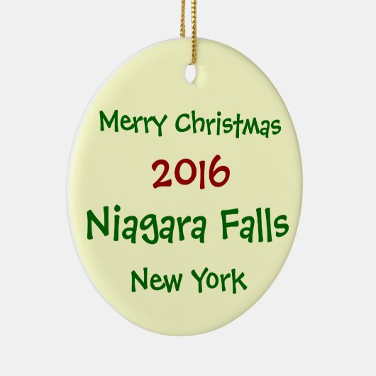 NEUE WEIHNACHTSverzierung 2016 NIAGARA FALLS NEW Keramikornament (Rechts)