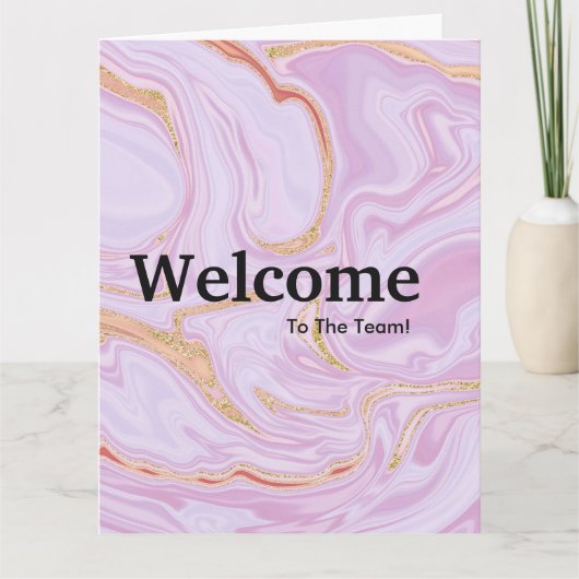 Neue Welcome Watercolor Card für Mitarbeiter Karte (Vorderseite)