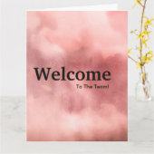 Neue Welcome Watercolor Card für Mitarbeiter Karte (Gelbe Blume)