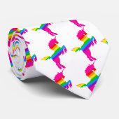 Neue Wellen-Regenbogen-Einhörner Krawatte (Gerollt)