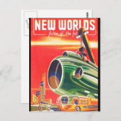 Neue Welten 1950_Pulp Art Postkarte (Vorne/Hinten)