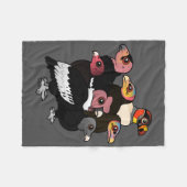 Neue Weltgeier Fleecedecke (Vorderseite (Horizontal))