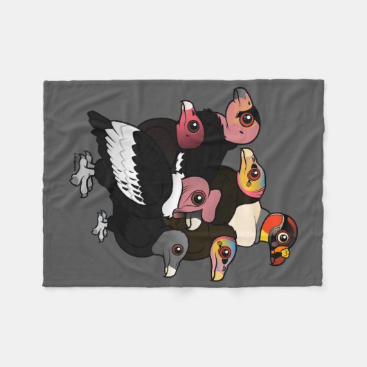 Neue Weltgeier Fleecedecke (Vorderseite (Horizontal))