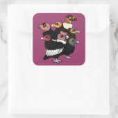 Neue Weltgeier Quadratischer Aufkleber (Tasche)