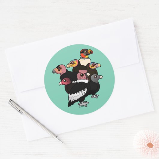 Neue Weltgeier Runder Aufkleber (Umschlag)