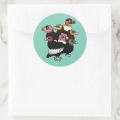 Neue Weltgeier Runder Aufkleber (Tasche)