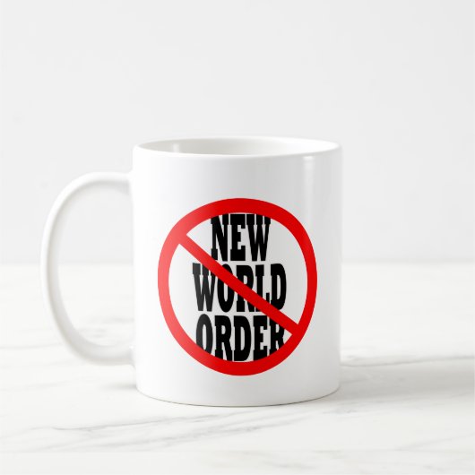 NEUE WELTORDNUNG KAFFEETASSE (Links)