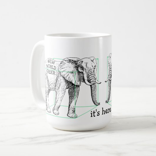 Neue Weltordnung Kaffeetasse (Vorderseite Links)