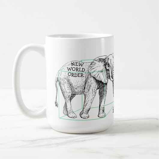 Neue Weltordnung Kaffeetasse (Links)