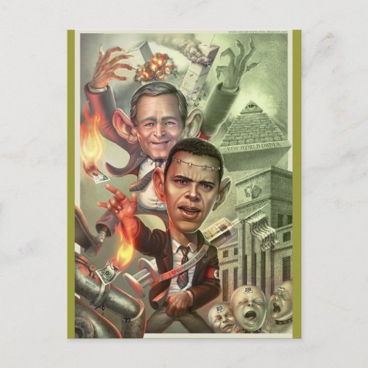 Neue Weltordnung Postkarte (Vorderseite)