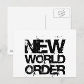Neue Weltordnung Postkarte (Vorne/Hinten)
