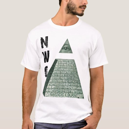 Neue Weltordnungs-Pyramide T-Shirt (Vorderseite)