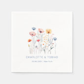 Neue Wildblume | Weiße Hochzeit Serviette (Vorderseite)