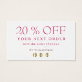 Neue Wildblumen dank Rabattkarte (Rückseite)