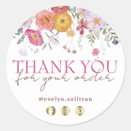 Neue Wildblumen danke Ihnen Aufkleber