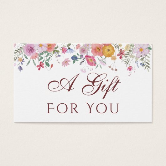 Neue Wildblumen Geschenkkarte (Vorderseite)