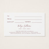 Neue Wildblumen Geschenkkarte (Rückseite)