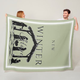 Neue Winterhope mit Krippe I Fleecedecke