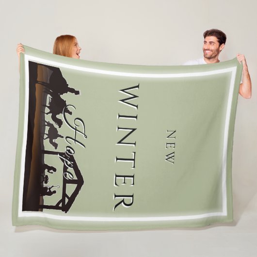 Neue Winterhope mit Krippe II Fleecedecke (Beispiel)