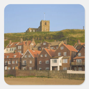 Neue Wohnungen und St. Margarets-Kirche, Whitby, Quadratischer Aufkleber