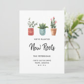 Neue Wurzeln Ich habe bewegende Ankündigungskarte Ankündigung (Stehend Vorderseite)