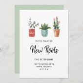 Neue Wurzeln Ich habe bewegende Ankündigungskarte Ankündigung (Vorne/Hinten)