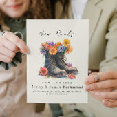 Neue Wurzeln - Neue Adresse I Schuhe und Blume Ankündigung