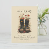 Neue Wurzeln - neue Adresse mit Wurzeln Ankündigung (Stehend Vorderseite)