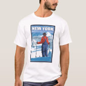 Neue YorkSkier bewundern Ansicht T-Shirt (Vorderseite)