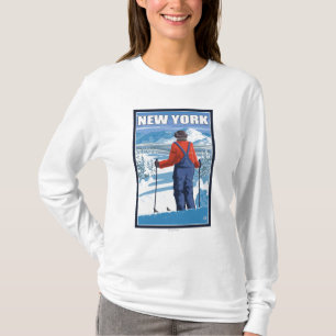 Neue YorkSkier bewundern Ansicht T-Shirt