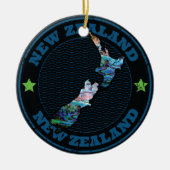 NEUE ZEALAND-KARTE EINFACHE PAUA KERAMIK ORNAMENT (Vorne)