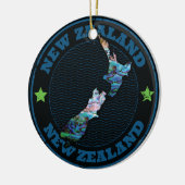 NEUE ZEALAND-KARTE EINFACHE PAUA KERAMIK ORNAMENT (Links)