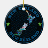 NEUE ZEALAND-KARTE EINFACHE PAUA KERAMIK ORNAMENT (Hinten)