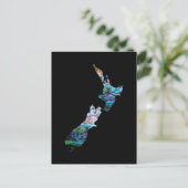 NEUE ZEALAND-KARTE EINFACHE PAUA POSTKARTE (Stehend Vorderseite)