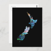 NEUE ZEALAND-KARTE EINFACHE PAUA POSTKARTE (Vorne/Hinten)