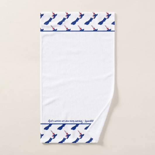 NEUE ZEALAND-MAP - Christliche Schrift Badhandtuch Set (Handtuch)