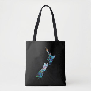 NEUE ZEALAND MAP EINFACH PAUA TOTE BAG TASCHE