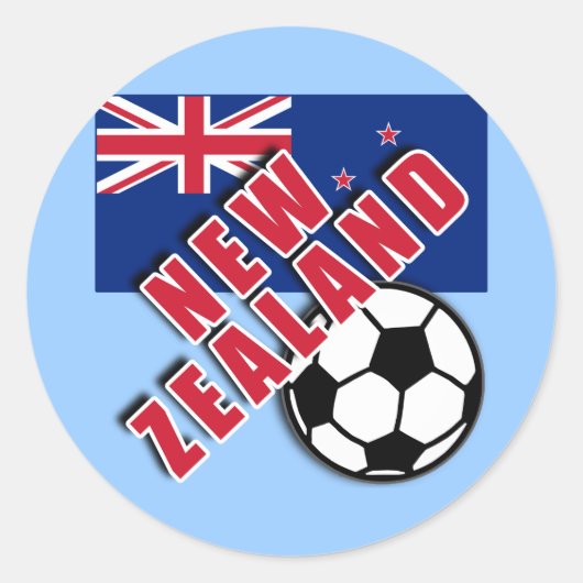 NEUE ZEALAND World Fußball Fan Tshirts Runder Aufkleber (Vorderseite)