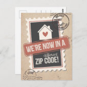 Neue Zip-Code-Zuhause Moving Ankündigung Postkarte (Vorne/Hinten)