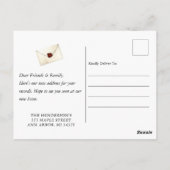 Neue Zip-Code-Zuhause Moving Ankündigung Postkarte (Rückseite)