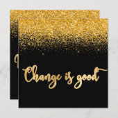 Neue Zuhause Address Gold Glitzer Ankündigung (Vorne/Hinten)