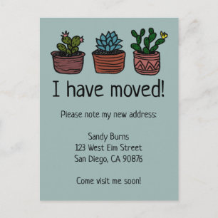 Neue Zuhause Address Moving Ankündigung Niedlich C Postkarte