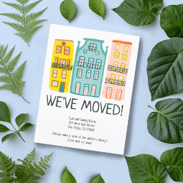 Neue Zuhause Address Moving Ankündigung Niedlicher Postkarte