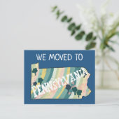 NEUE ZUHAUSE ADDRESS Pennsylvania Staat Karte (Stehend Vorderseite)